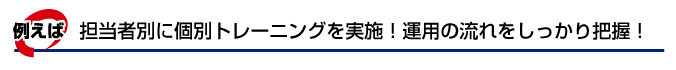 運用の流れ、担当者別にオリジナルマニュアルを制作します!