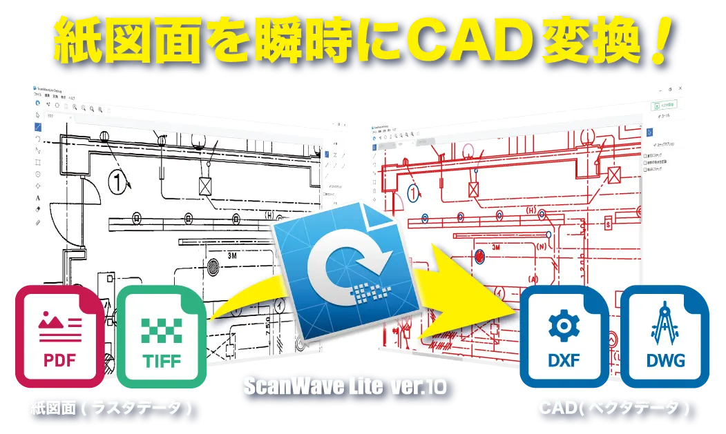 オフィス用品一般の種類その他紙図面 CAD変換システム ScanWaveLite
