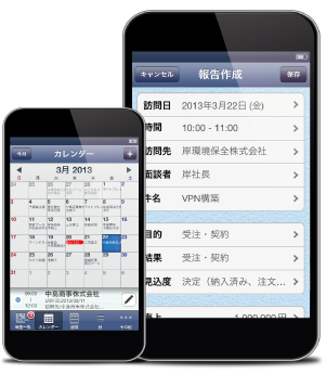 スケジュール管理＆営業報告ができる無料アプリ