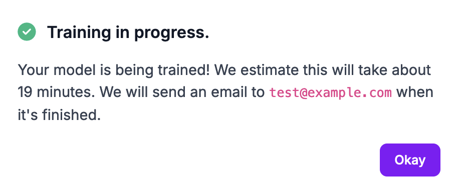 Start Training