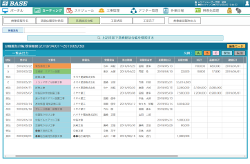 案件や工事進捗を一覧確認