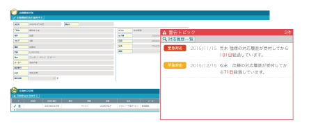 お問い合わせの対応履歴を管理