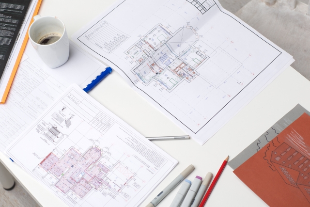 過去の図面を見ながら給排水申請図を描いてみる