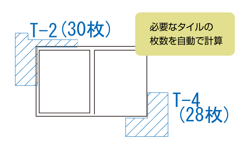 外壁面積、開口部減算、窓シールの拾い出し